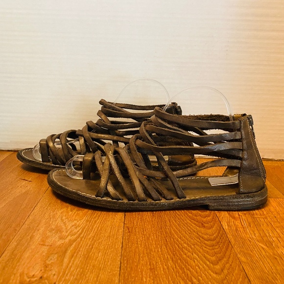 Ash, Italy, Hand Made Women's Brown Leather Strappy Sandals, 40 / 9. - Picture 6 of 8
